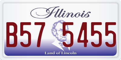IL license plate B575455