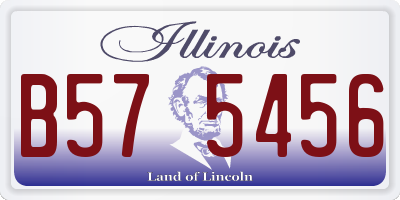 IL license plate B575456
