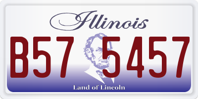 IL license plate B575457