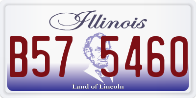 IL license plate B575460
