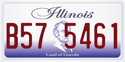 IL license plate B575461