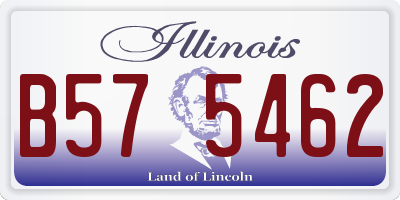 IL license plate B575462
