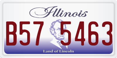 IL license plate B575463