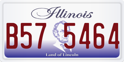 IL license plate B575464