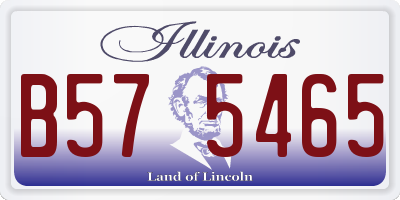 IL license plate B575465