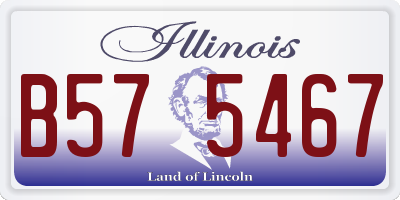 IL license plate B575467