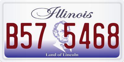 IL license plate B575468