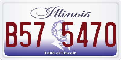 IL license plate B575470