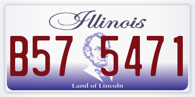 IL license plate B575471