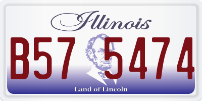 IL license plate B575474