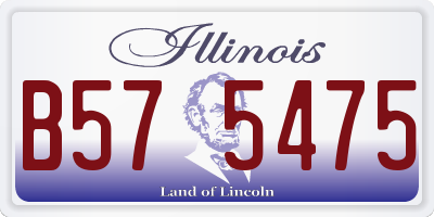 IL license plate B575475