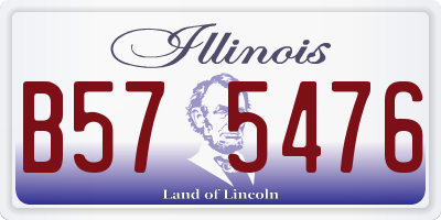 IL license plate B575476