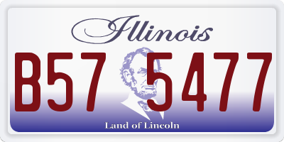 IL license plate B575477