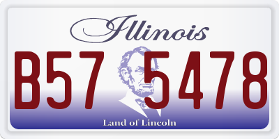 IL license plate B575478