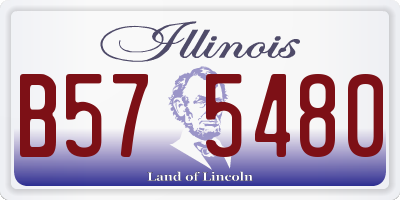 IL license plate B575480