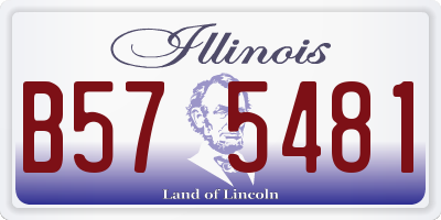 IL license plate B575481