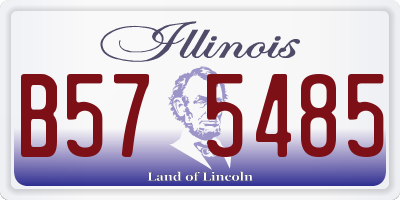 IL license plate B575485