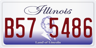 IL license plate B575486