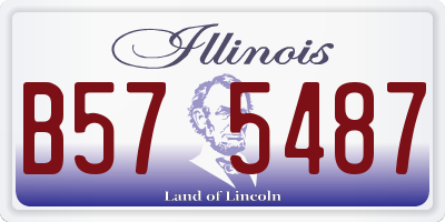IL license plate B575487