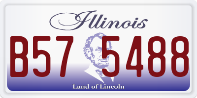 IL license plate B575488