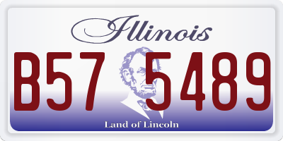 IL license plate B575489