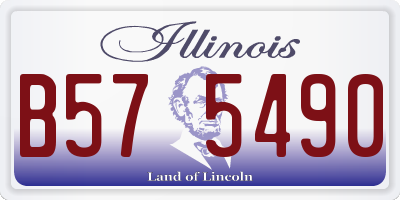 IL license plate B575490