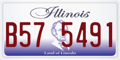 IL license plate B575491