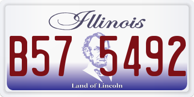 IL license plate B575492
