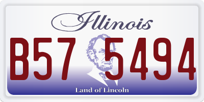 IL license plate B575494