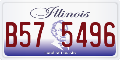 IL license plate B575496