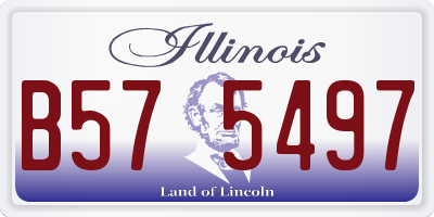 IL license plate B575497