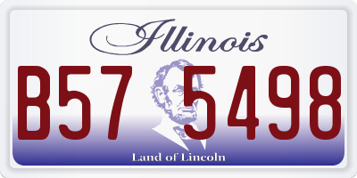 IL license plate B575498
