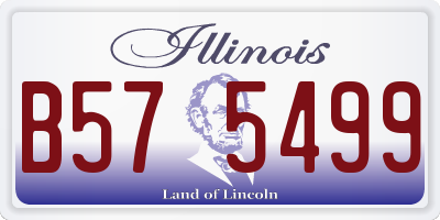 IL license plate B575499