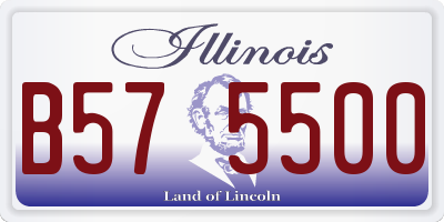 IL license plate B575500
