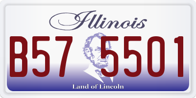 IL license plate B575501