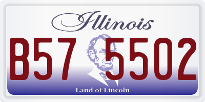 IL license plate B575502