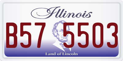 IL license plate B575503