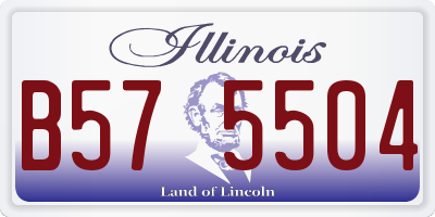 IL license plate B575504