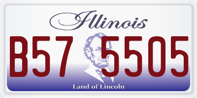 IL license plate B575505