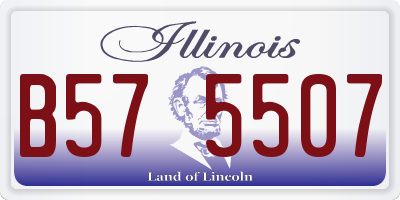 IL license plate B575507