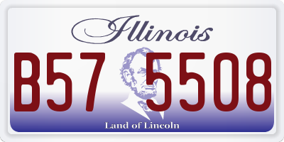 IL license plate B575508