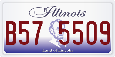 IL license plate B575509