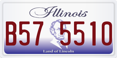 IL license plate B575510