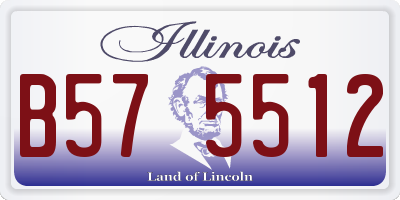 IL license plate B575512