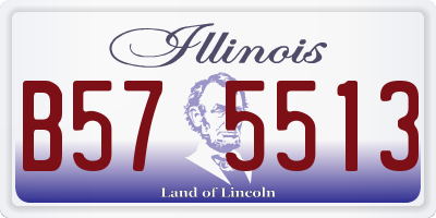 IL license plate B575513