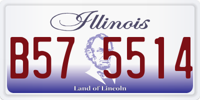 IL license plate B575514