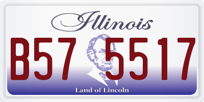IL license plate B575517
