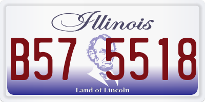 IL license plate B575518