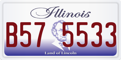 IL license plate B575533
