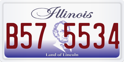 IL license plate B575534